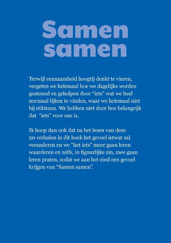 Achterkant van Samen samen