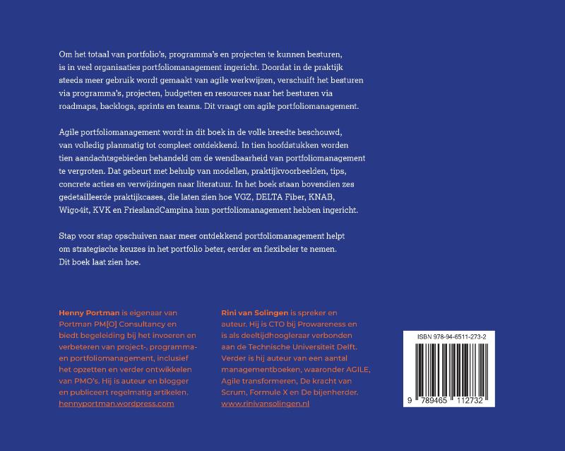 Achterkant van Agile portfoliomanagement