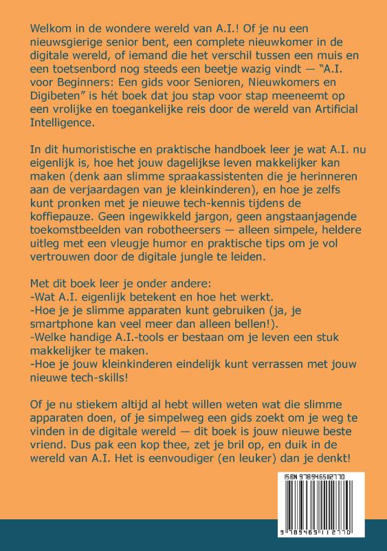 Achterkant van A.I. voor Beginners: