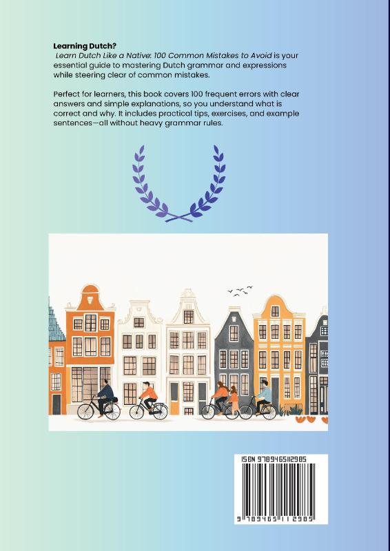 Achterkant van Learn Dutch Like a Native - 100 Common Mistakes to Avoid