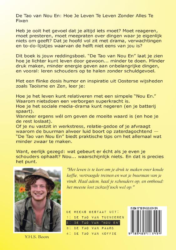 Achterkant van De Tao van ''Nou En''