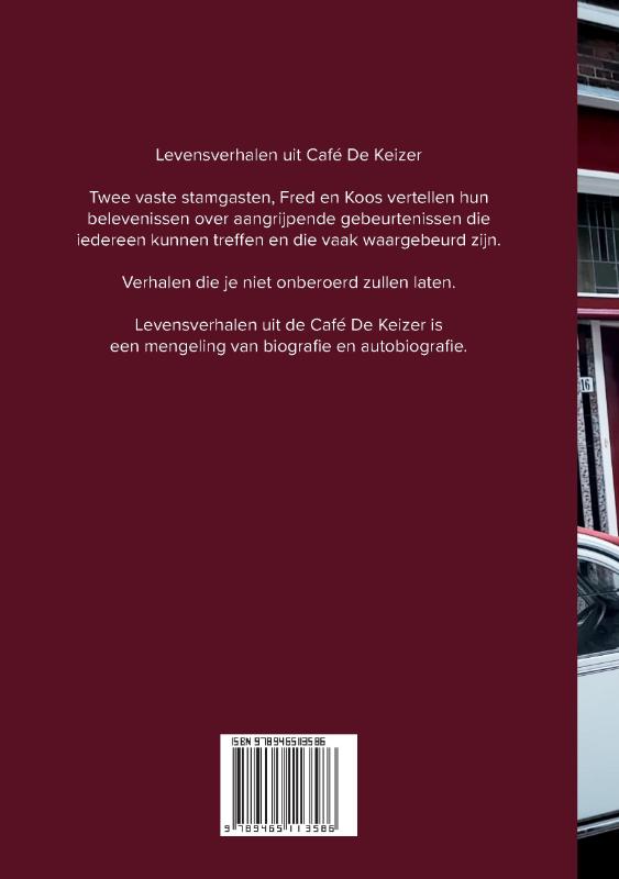 Achterkant van Levensverhalen uit Café De Keizer
