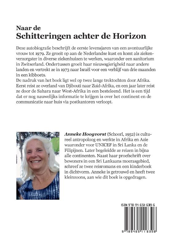 Achterkant van Naar de Schitteringen achter de Horizon