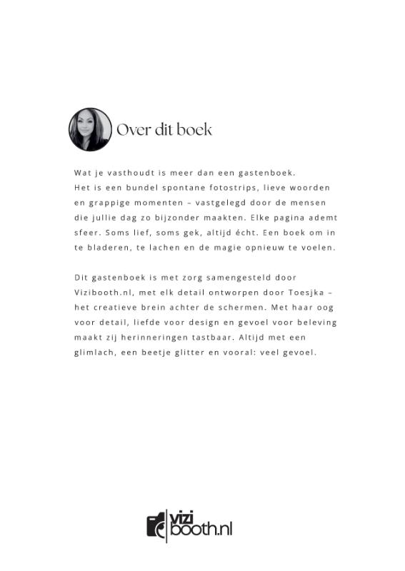 Achterkant van Photobooth Gastenboek
