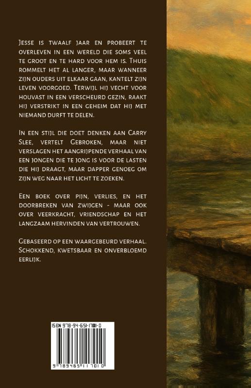 Achterkant van Gebroken, maar niet verslagen