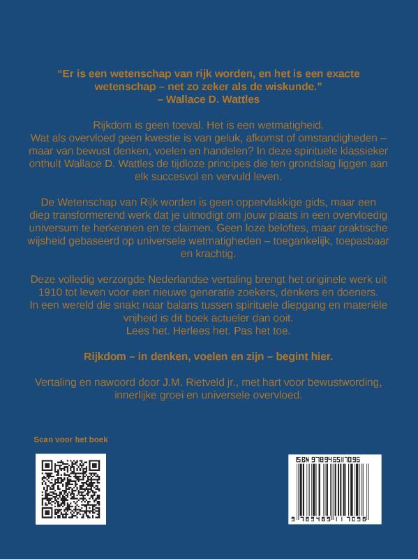 Achterkant van De wetenschap van rijk worden