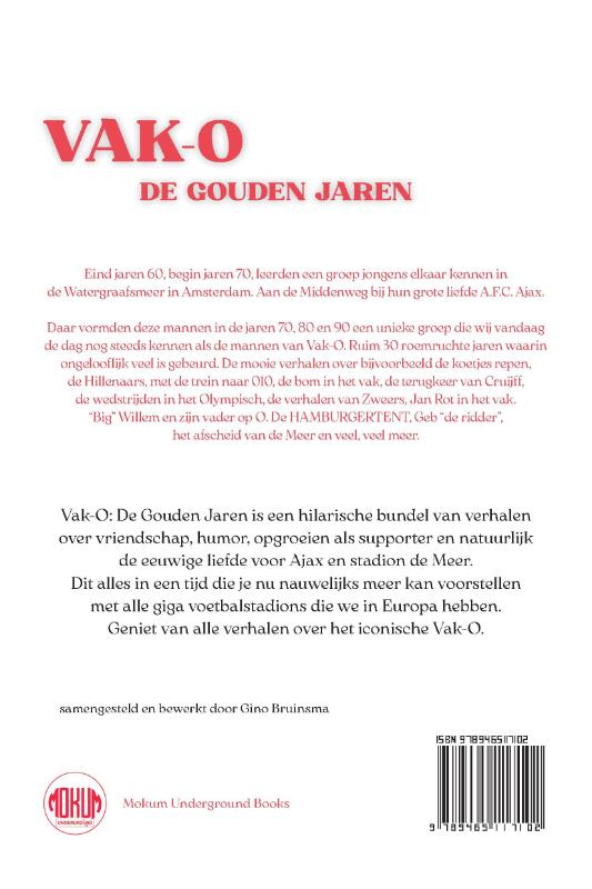 Achterkant van Vak-O: De Gouden Jaren