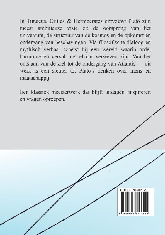 Achterkant van TIMAEUS, CRITIAS+ and HERMOCRATES