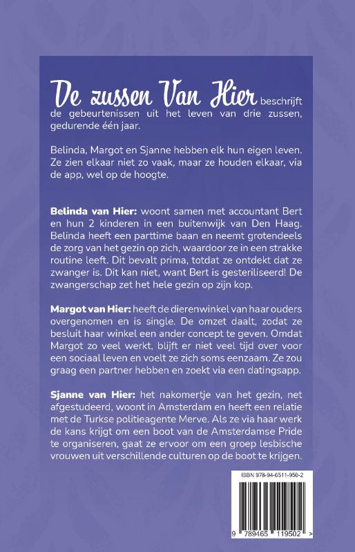 Achterkant van De zussen van Hier