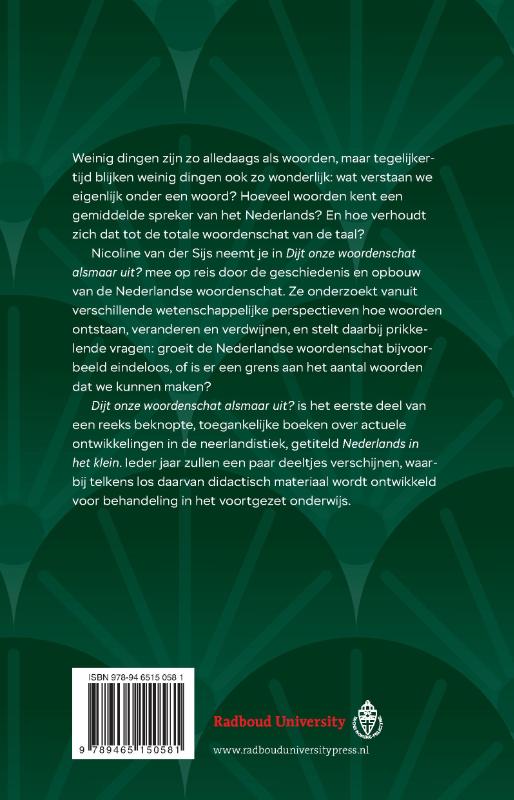 Achterkant van Dijt onze woordenschat alsmaar uit?