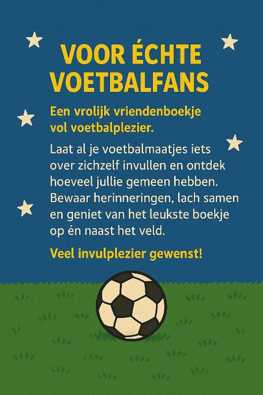 Achterkant van Voetbal vriendenboekje