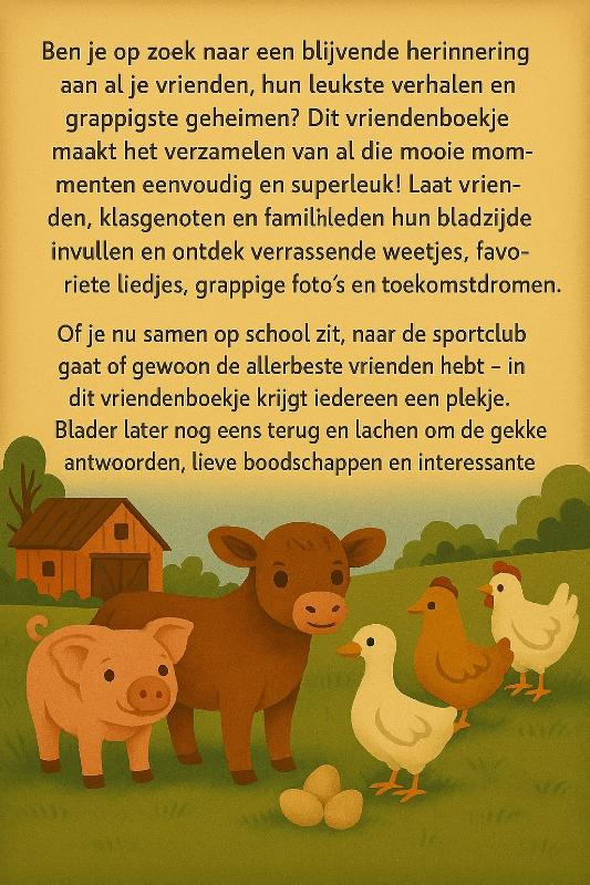 Achterkant van Boerderij Vriendenboekje