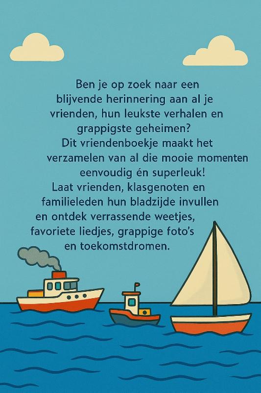 Achterkant van Boten Vriendenboekje