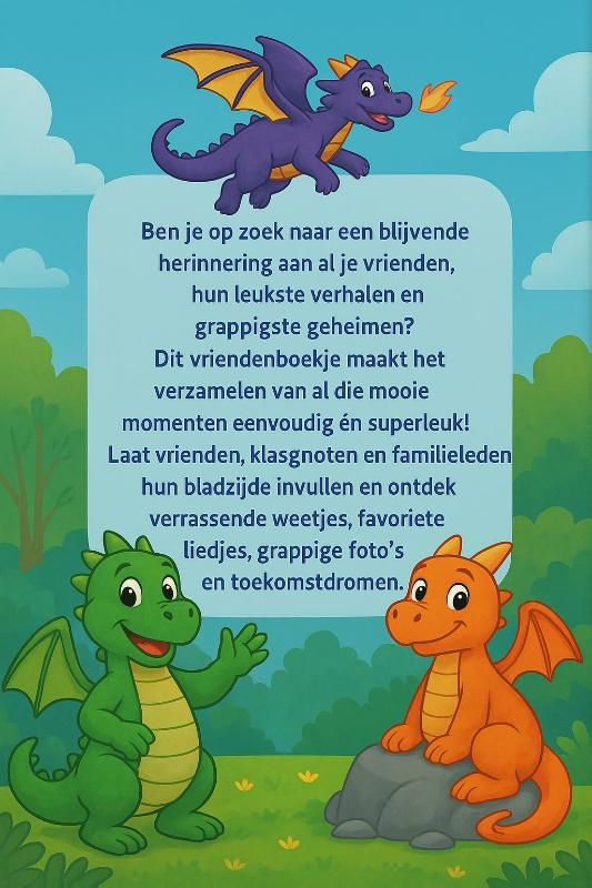 Achterkant van Draken Vriendenboekje