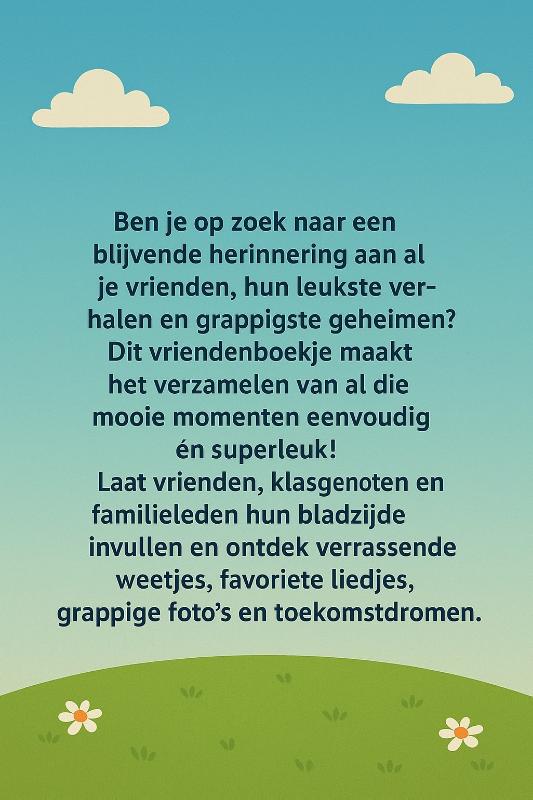 Achterkant van Honden Vriendenboekje