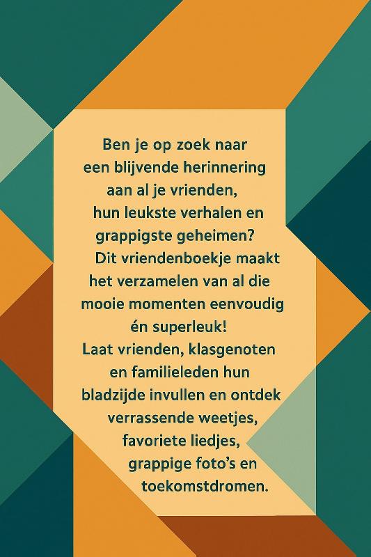 Achterkant van Honden Vriendenboekje