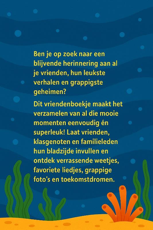 Achterkant van Vissen Vriendenboekje