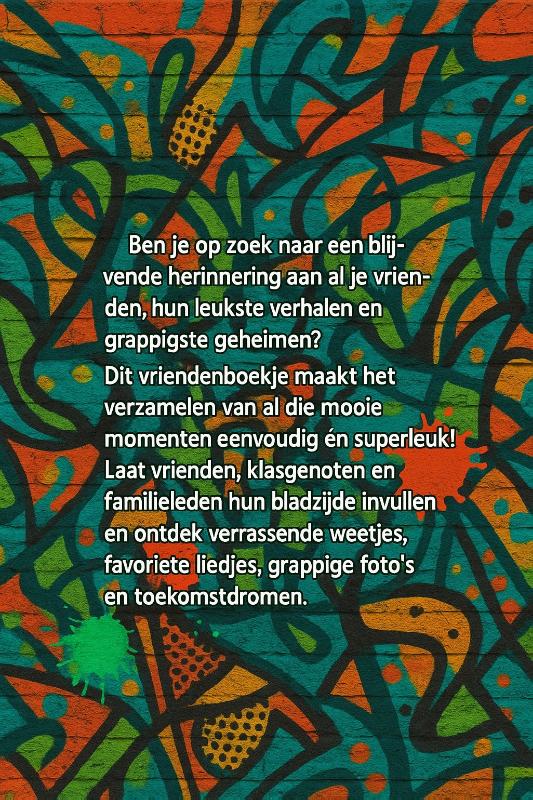 Achterkant van Graffiti Vriendenboekje