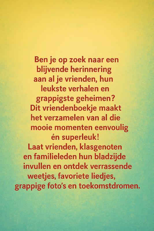 Achterkant van Monster Vriendenboekje
