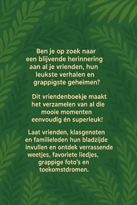 Achterkant van Apen Vriendenboekje