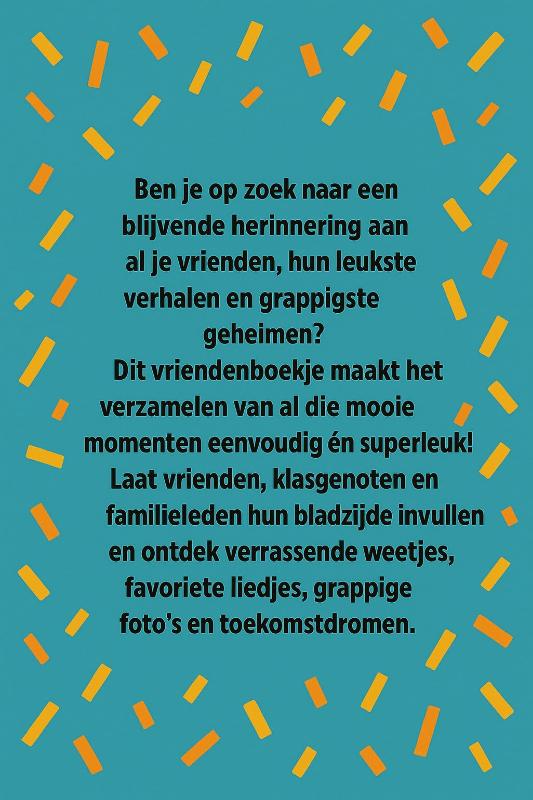 Achterkant van Patat Vriendenboekje