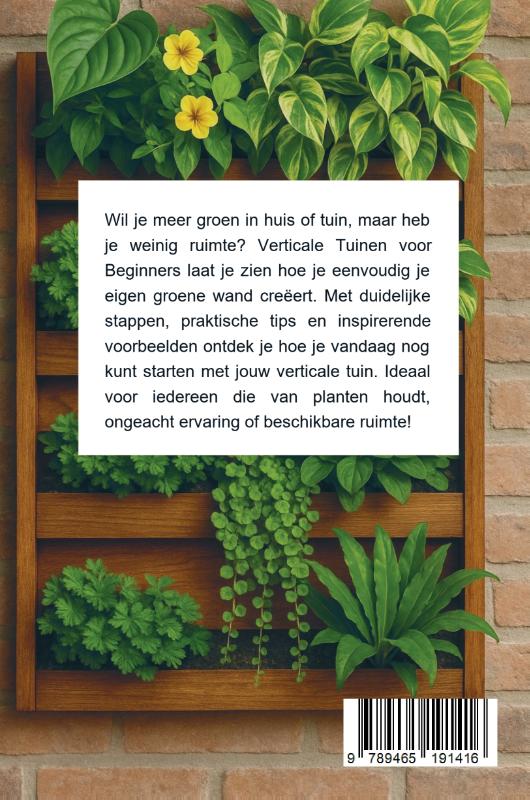 Achterkant van Verticale Tuinen voor Beginners