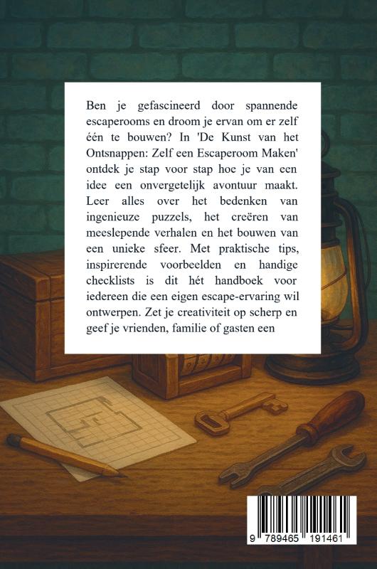Achterkant van De Kunst van het Ontsnappen: Zelf een Escaperoom Maken