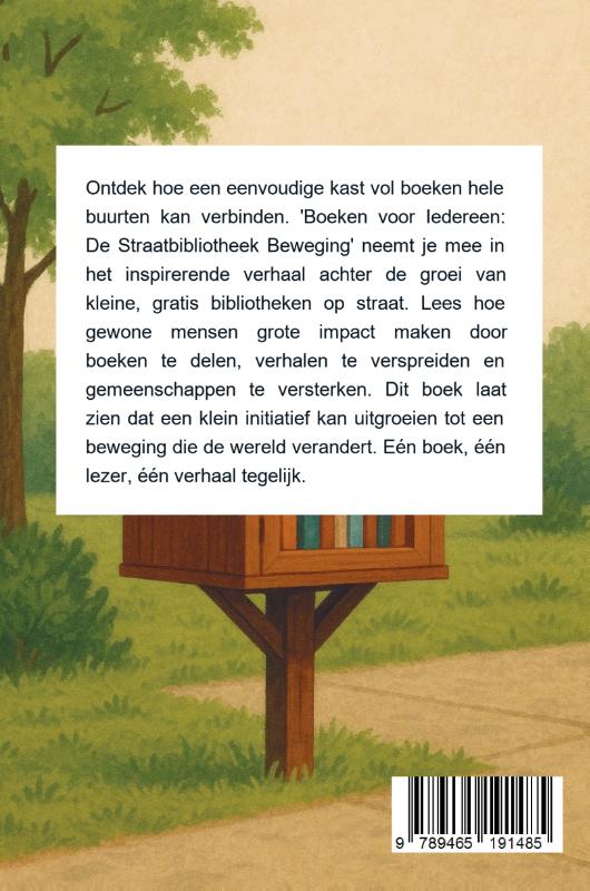 Achterkant van Boeken voor Iedereen: De Straatbibliotheek Beweging