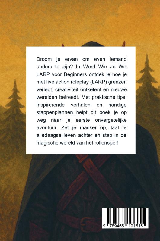 Achterkant van Word Wie Je Wil: LARP voor Beginners