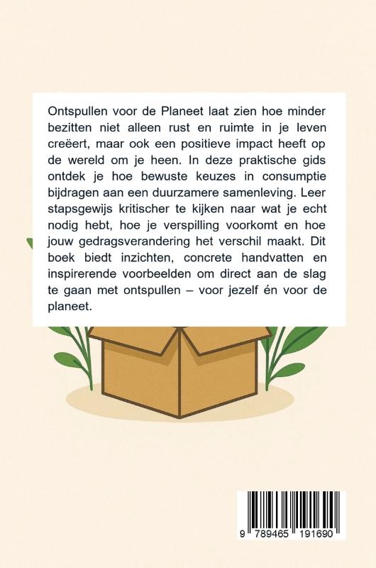 Achterkant van Ontspullen voor de Planeet: Een Gids voor Bewust Consumptiegedrag