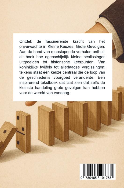 Achterkant van Kleine Keuzes, Grote Gevolgen: Historische Keerpuntverhalen