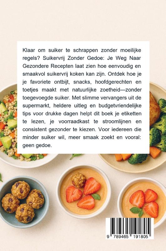 Achterkant van Suikervrij Zonder Gedoe: Je Weg Naar Gezondere Recepten