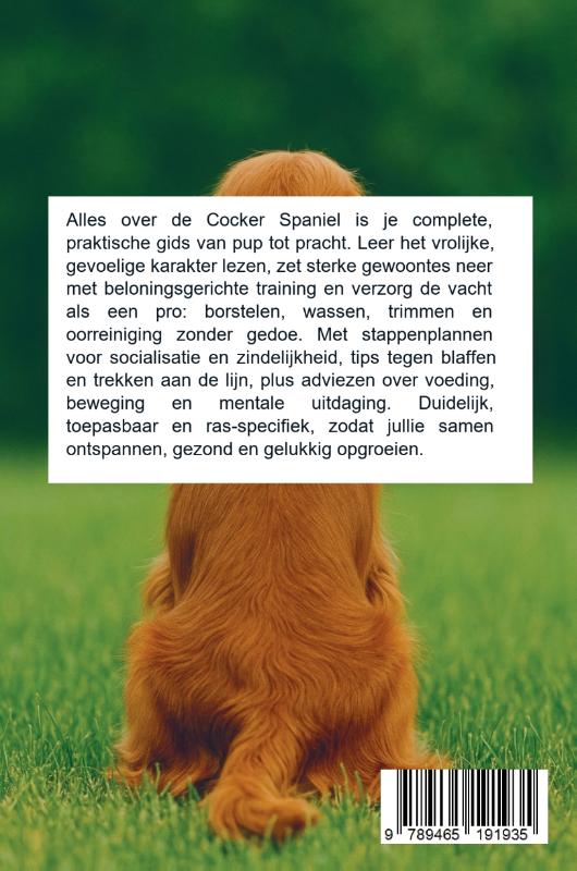 Achterkant van Alles over de Cocker Spaniel