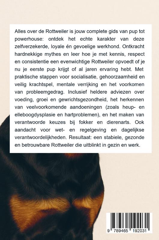 Achterkant van Alles over de Rottweiler