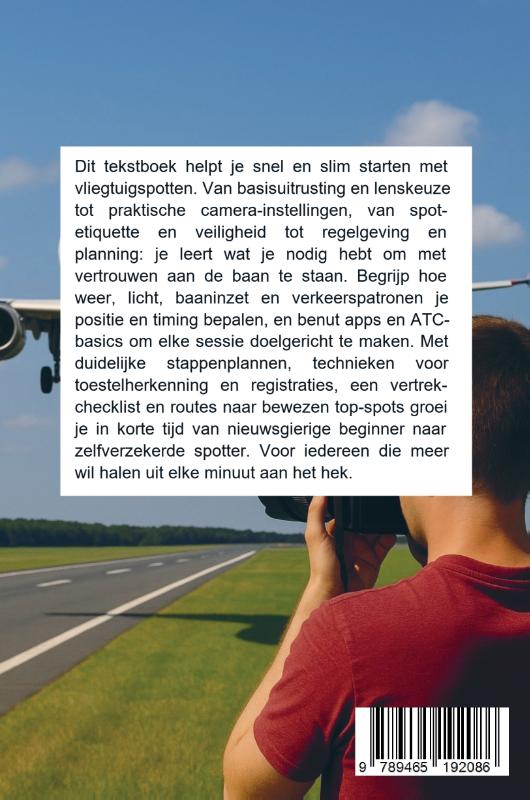 Achterkant van Starten met Vliegtuigspotten