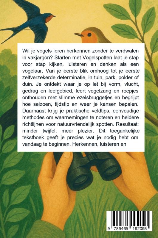 Achterkant van Starten met Vogelspotten
