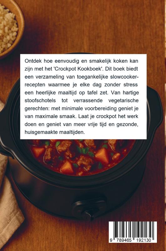 Achterkant van Crockpot Kookboek