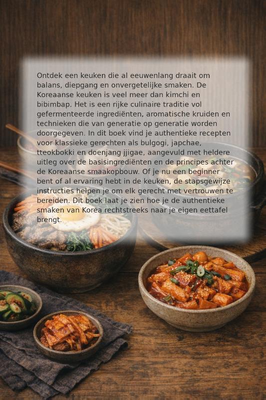 Achterkant van Koreaans Kookboek