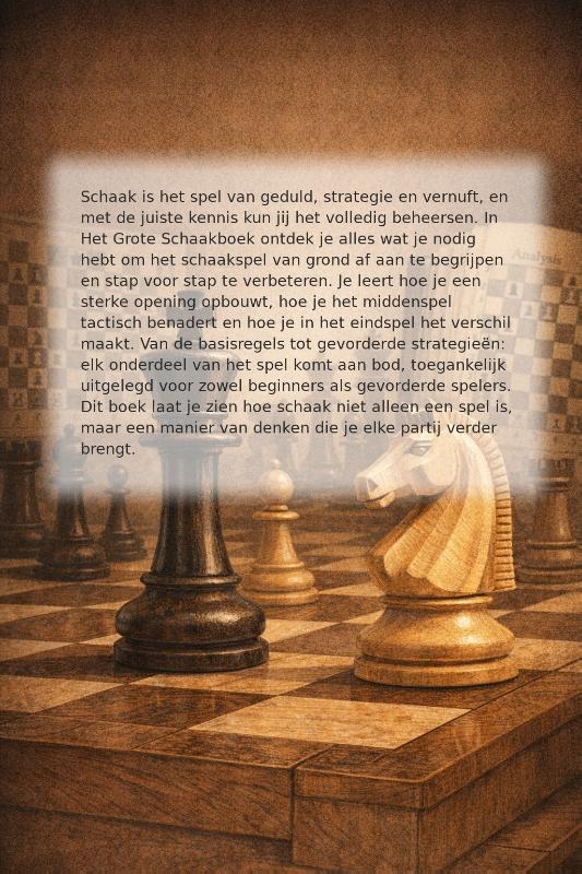 Achterkant van Het Grote Schaakboek