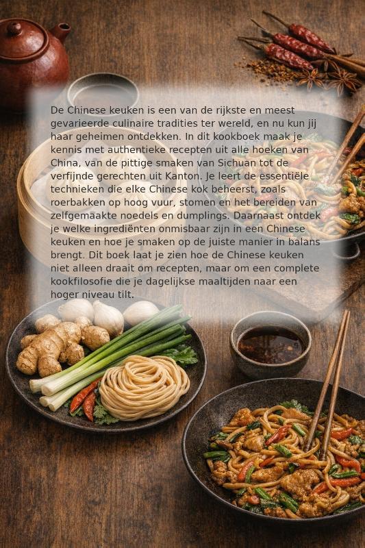 Achterkant van Chinees Kookboek