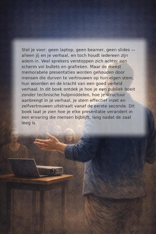 Achterkant van Presenteren zonder slides