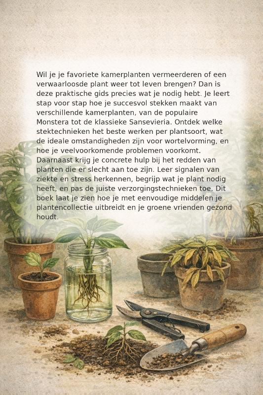 Achterkant van Kamerplanten Stekken en Redden