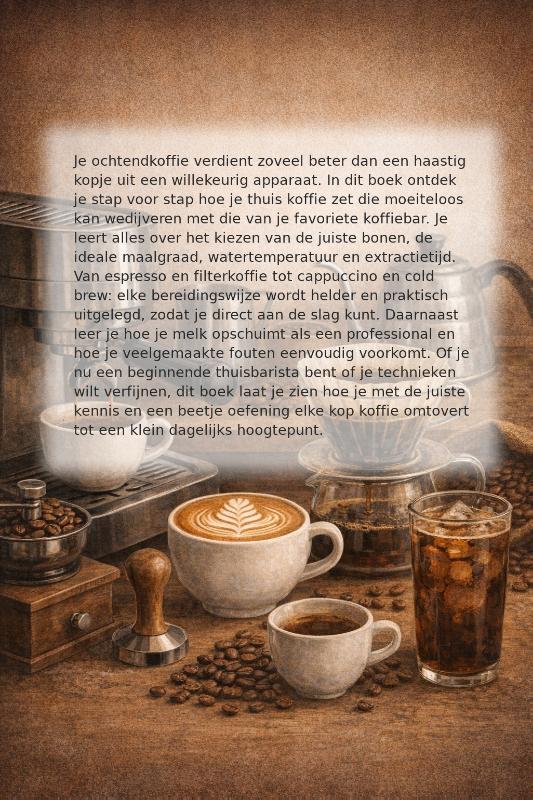 Achterkant van Koffie als een Barista Thuis