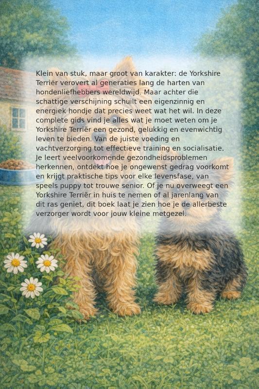 Achterkant van Alles over de Yorkshire Terriër