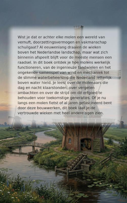 Achterkant van De Geheimen van Nederlandse Molens