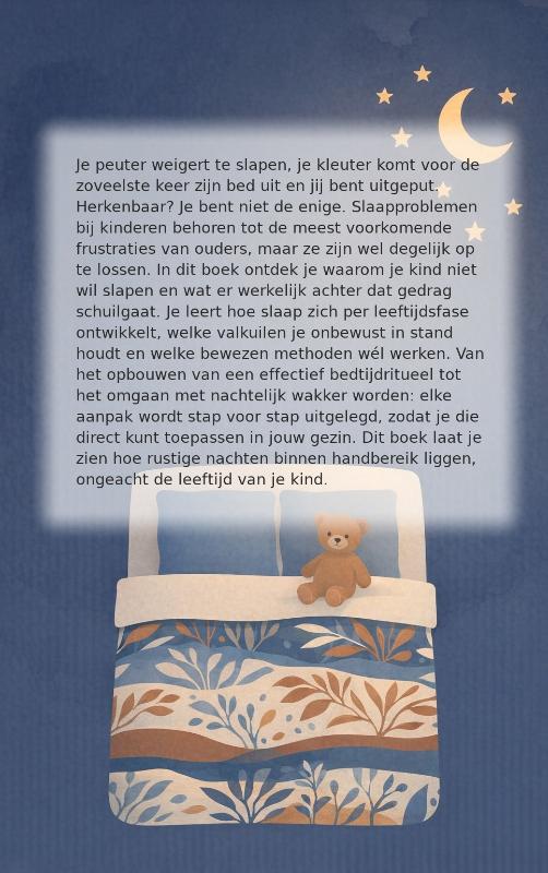 Achterkant van Het kind dat niet wil slapen