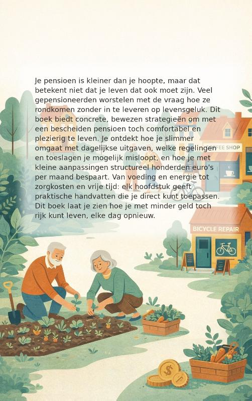 Achterkant van Rijk leven op een krap pensioen