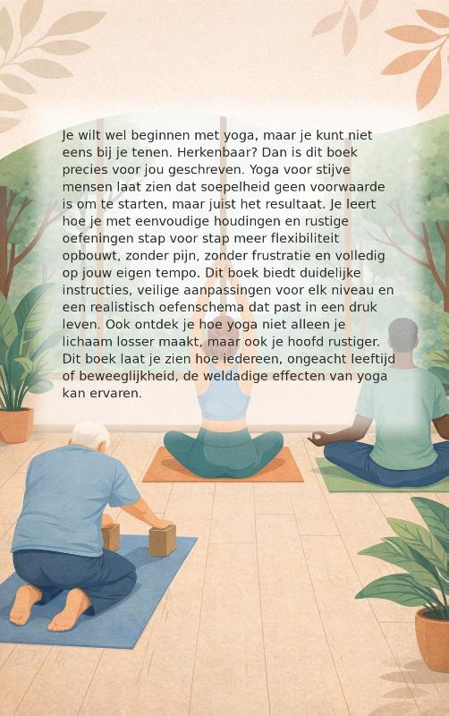 Achterkant van Yoga voor stijve mensen