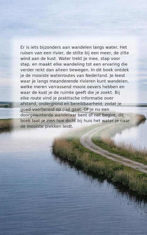 Achterkant van Wandelen langs het water