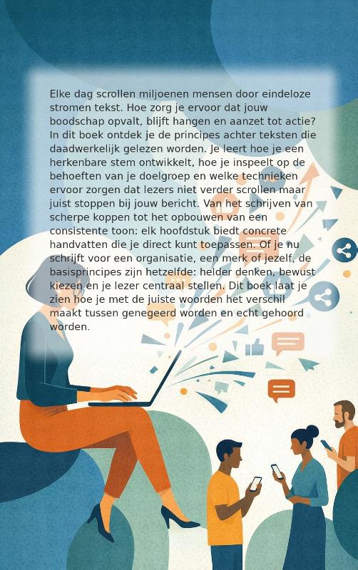 Achterkant van Schrijven voor sociale media